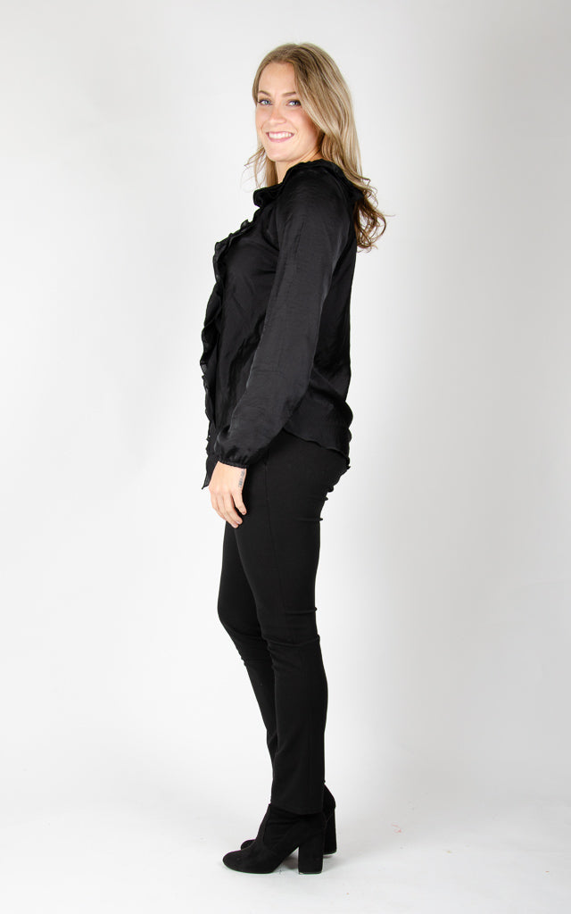 Bella Short Soft Shiny - Black