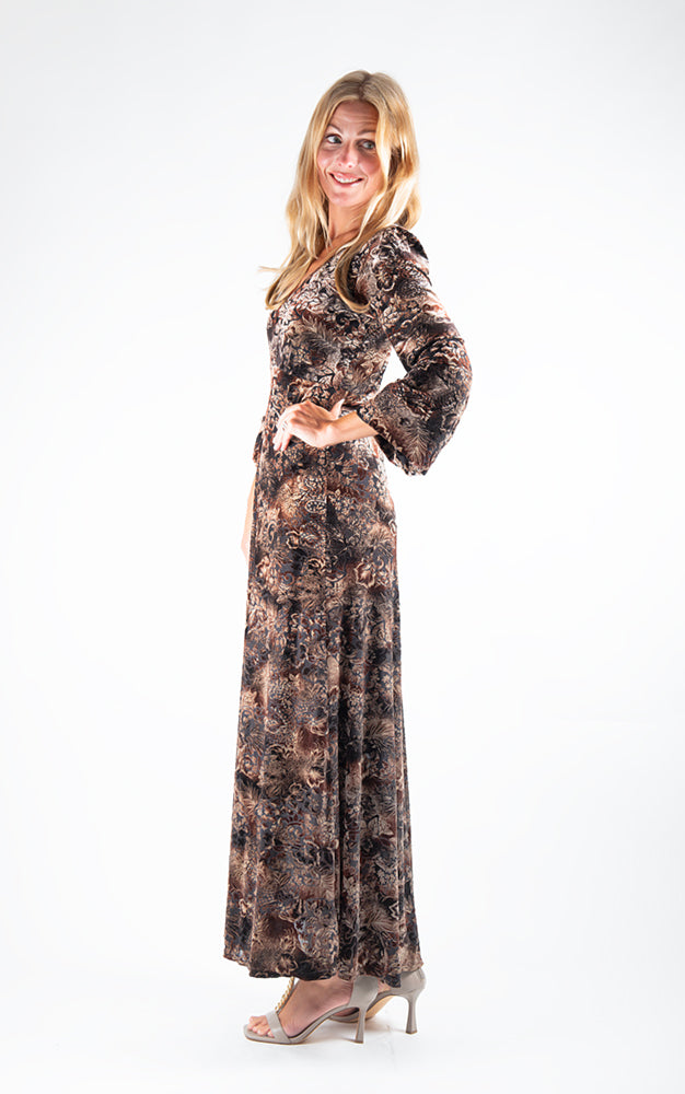Linda Long Burnout - Brown