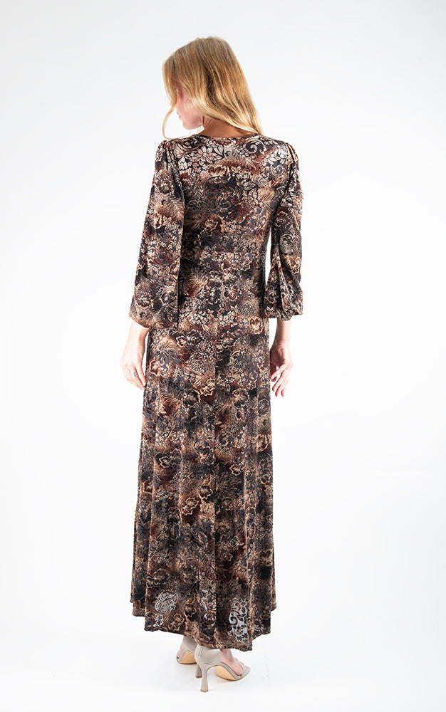 Linda Long Burnout - Brown