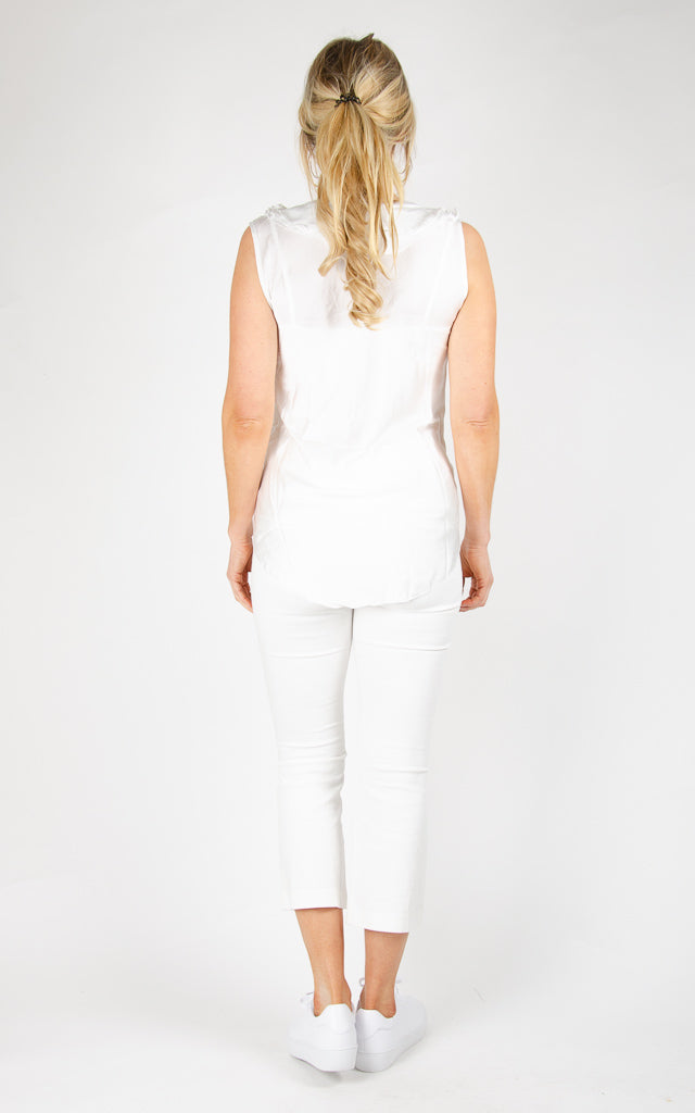 Nelly Short Soft Shiny - White