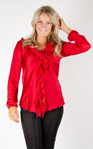 Bella Short Soft Shiny - Red