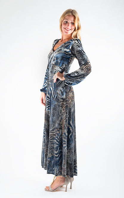 Linda Long Burnout - Cobalt
